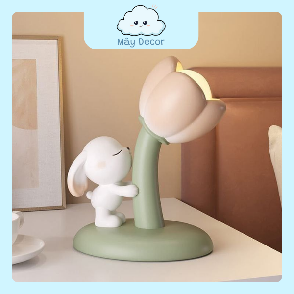 Đèn Thỏ Ôm Hoa