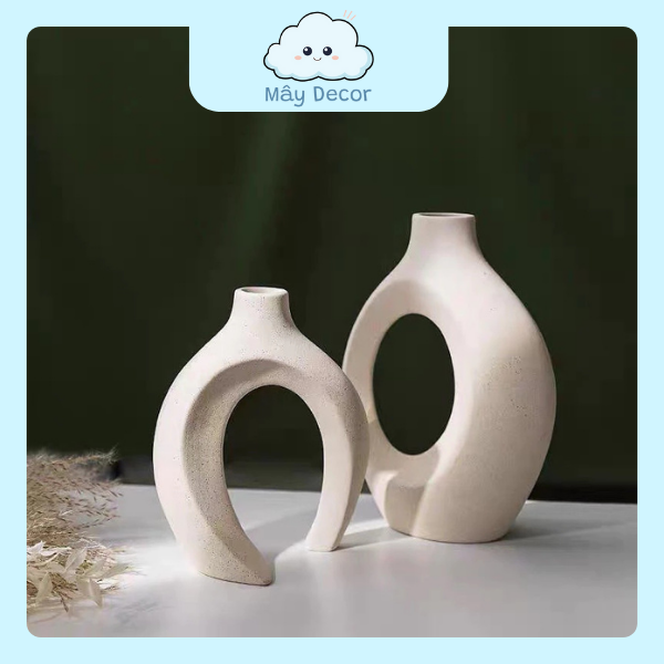 Lọ Decor Gallery Shape – Gốm Tối Giản Hiện Đại Mây Decor LD02 - Ảnh 3