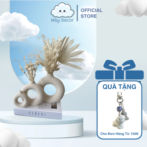 Lọ Decor Tròn – Gốm Tối Giản Mây Decor LD03